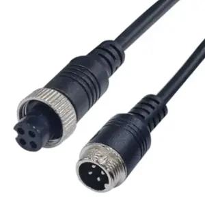 4핀 M12 항공케이블 후방카메라 배선 1M 영상전송선