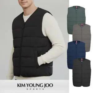 남성 김영주스포츠 웰론 패딩 조끼 베스트 가볍고 따뜻한 봄가을 경량 골프 아웃도어