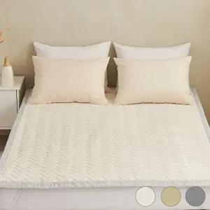 [모두의러그]겨울 포그니 항균 극세사 알러지케어 누빔 침대거실패드 멀티패드 고정밴드 포함 LK 라지킹(2