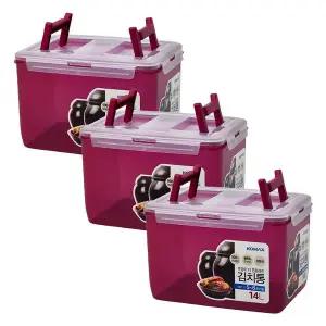 코멕스 뚜껑이 더 튼튼해진 김치통 마젠타 14L X 3개