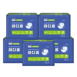 [레디홈]라운드형 소변패드 속기저귀 환자용 교체형 29x56cm, 30개입, 5개