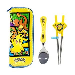 포켓몬 웨이브스푼 스텐 젓가락 케이스세트(코믹아트) 아동 유아 교정용
