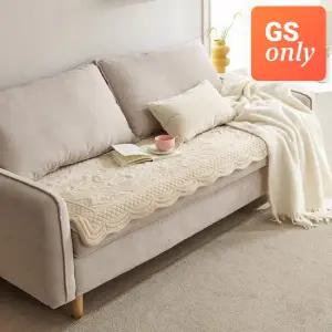 [애끌리아] 스너그 장모 극세사 목화솜 자수 퀼팅 소파패드(4인용)