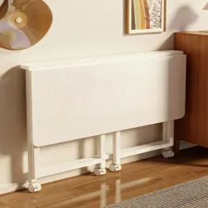 바퀴달린 접이식책상 슬림 탁자 원룸 식탁 이동식 접이식 침대용