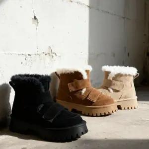 시티퍼 양모 안감 허그 벨크로 앵클부츠 겨울부츠 4.5cm / LA6004P