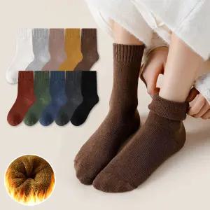 [5+5] 심플도톰 기모양말 컬러혼합 남녀공용 양말세트 (총 10켤레)