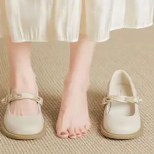 여성 오르간 슈즈 구두 웨지 굽 연주회 가죽