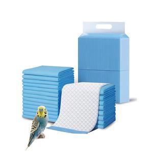 Niwaes 100개 일회용 새장 라이너 12.9인치 X 17.7인치 고흡수성 앵무새를 위한 퀵 드라이 표면이 있는 잉꼬 훈련 액세서리