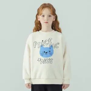 [아이러브제이] 피스풀데이 플리스 맨투맨 티 JXWTO21