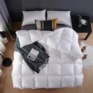 겨울용 거위털 오리털 단면 다운 이불 화이트