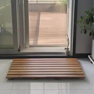 마호가니 원목 나무 발판 매트 3종 베란다 입구 리빙