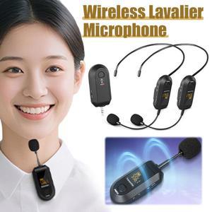 2.4G 무선 라발리에 마이크 헤드셋  핸드헬드 2 in 1 강의 공연 피트니스 강사용