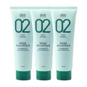 아모스 녹차실감 모이스처라이징 팩 250ml 3개