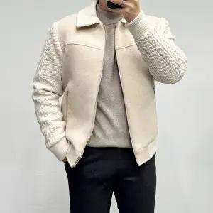 [바쏘옴므]울캐시미어 구스다운 니트패딩 집업자켓BSY4-UA56-ABG