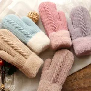 따뜻한 벙어리 털장갑 니트 겨울 선물