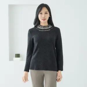 엄마옷 마담4060 벨루아기모블라우스 중년여성 데일리 -ZHBL2410002-