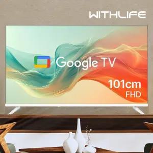 위드라이프 구글 스마트 40인치 FHD 화이트슬림 TV 안드로이드 고화질티비