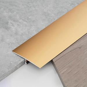 3Pcs 알루미늄 T-몰딩, 바닥 전이 스트립, 분할 트림, 문턱 층간 또는 목재 바닥과 타일 사이의 간극을 메우기 위한 제품(골드 35.4