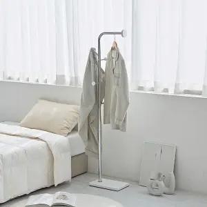 동서가구 무브 1단 낮은 스탠드 이동식 옷걸이 크롬 행거 DF927253