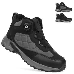 남녀공용 커플 방한화 보아다이얼 털안감 방수 미끄럼방지 트레킹화 겨울 털운동화 따뜻한 눈길 논슬립 부츠 워킹화