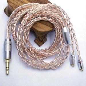 RY-C5 DIY 교체용 mmcx 케이블 은도금 리뉴얼 8 코어 와이어 HIFI 이어폰 수리용 1.2m 3.5mm 4.4mm