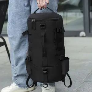 [하프클럽/]여자대학생백팩 원통형 가방 여행용 백팩 배낭 해외 유럽 크로