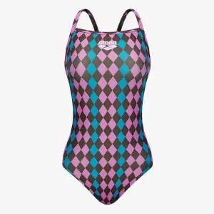 [아레나]여성 A5FL1LO11PMK 니팅 아가일 원피스 크로스 스트랩백 실내 비치 수영복