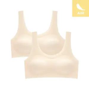 수아팜 [몰드부착형] 주니어 2단계 에어 실크 심리스 브라 2매_스킨