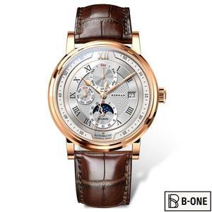 BORMAN BM3868 신형 40mm 고급 남성용 오토매틱 기계식 시계 사파이어 다기능 방수 문페이즈