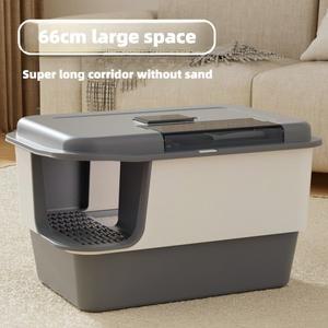 2025 점보 완전 고양이 디자인 초대형 복도 메인쿤용 냄새 화장실 후드형 방수 차단 밀폐형