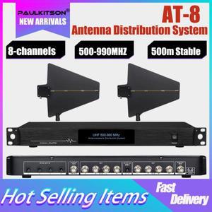 Paulkitson AT-8 8채널 전문 무대 무선 마이크 신호 분배기 시스템 Rf 안테나