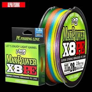 맥스파워 8합사 300m PE 낚시줄 0.6호/0.8호/1호/1.2호/1.5호/2호/3호