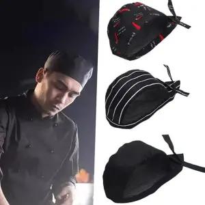 주방 작업모 메쉬 망사 폴리에스터 업소용 위생모 식당 모자 두건 머리 리본 수건