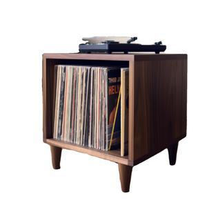 턴테이블 받침대 LP 수납장 오디오수납장 나무 오크색 원목색 선반 호두색 오디오
