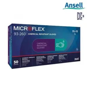 안셀 마이크로플렉스 93-260 니트릴 네오프렌 내화학장갑  50매) 자재