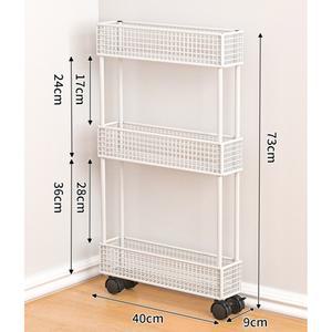 문뒤 수납장 문틈 폭이좁은 40cm 공간 틈새 폭 3단 수납 수납함 화이트 길이 이동식 얇은 9cm