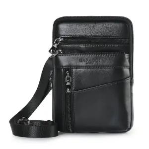 무배 큐 남자 가죽 미니 크로스백 할아버지 핸드폰가방