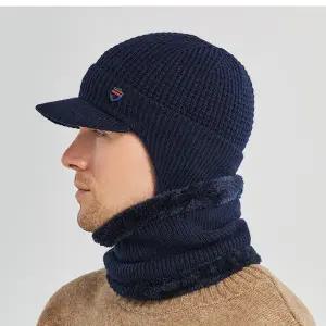 남자 귀마개 모자 겨울용 귀달이 니트 남성 방한모 모자 스키 겨울 라이딩 스포츠 비니 운동 세트 낚시