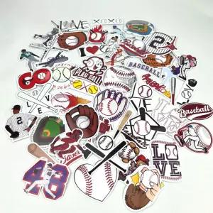 50p 방수 야구 스티커/PVC/노트북/휴대폰/여행가방/캐리어/장식/태블릿/패드/폰장식/꾸미기/데코/핸드폰