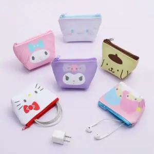 산리오 캐릭터 미니 파우치/동전/지갑/케이스/초등학생/키링/가방/장식/여성/여행용/어린이/지퍼/패션/여행