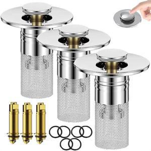 A34R 욕실 주방용 범용(3개) 싱크대 배수구 스트레이너