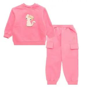 [프랜치캣](김해점)진핑크 고양이 MTM, PT(기모 상하복 ) Q35DKT291,Q35DKP211