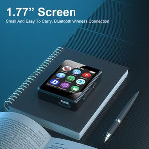 128G 블루투스 MP4 MP3 플레이어 블루투스 5.0 음악 스테레오 미니 MP3 스피커 내장 비디오 재생 LED 화면 FM 라디오 녹음 기능