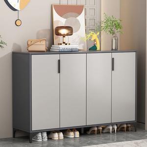 와이드 신발장 1400 원목 조립식 스카이 도어 입구 화이트 정리대 그레이