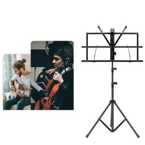 악보거치대 받침대 보면대 2 in 1 악보대 이중도 접이식 데스크탑 북 스탠드 휴대용 경량