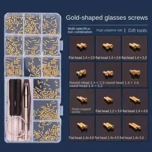 안경나사 코받침 패드 교체 안경 수리 키트 선글라스 스크루 드라이버 나사 세트 너트