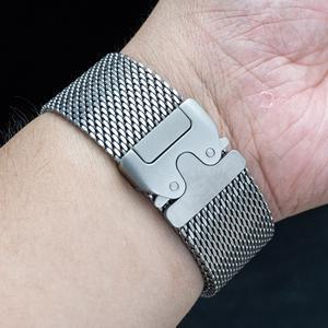 갤럭시 워치 8/8 클래식 밀라니즈 루프 스트랩용 100% 순수 티타늄 밴드, 갤럭시 워치 울트라 2025 47mm 남성용