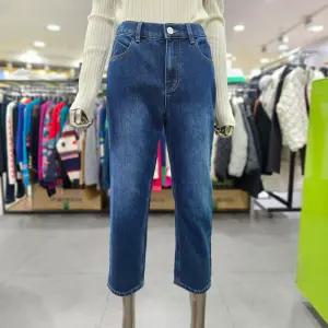 베네통/애플아울렛/백밴딩 포켓 기모 배기 데님 팬츠 BADP54461