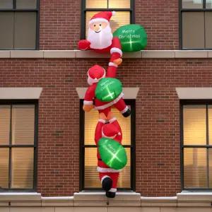 줄줄이 산타 크리스마스 장식 줄타는 산타클로스 초대형 풍선
