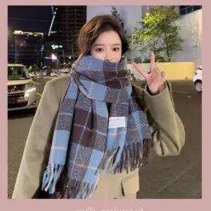 도톰 롱 머플러 빅 사이즈 큰 목도리 남자 여자 커플 Xwz6+3CTZ